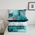 thumbnail image 5 of Homewish Green Gradient Geometric Full Size Comforter Sets,Classic Abstract Artwork Bedding Comforter Set,Black Reversible,3-Piece,1 Comforter and 2 Pillowcases, 5 of 7