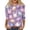 Purple, variant on Women's Blouse Easter Day Shirts 3/4 Sleeve Rabbit Printed Blouse Casual Stretch Shirts Regular Fit Tops Pink M
