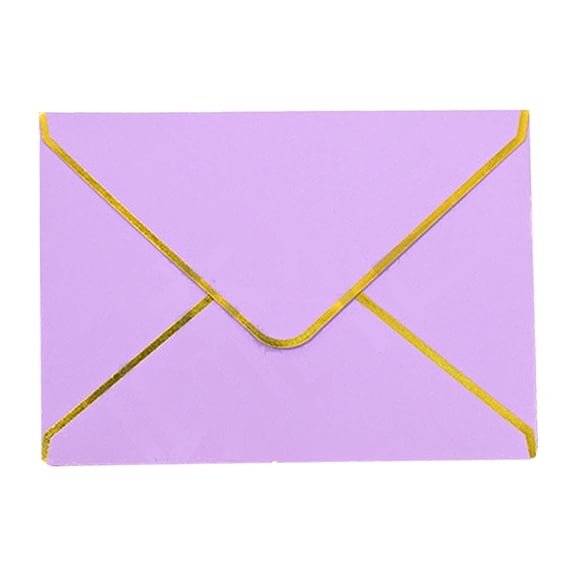 Gold Western Style Envelopes For Wedding Invitations Business Correspondence And Formal Events Quality Paper Stationery Gift Wrapping Paper Purple 18.5X13.5cm