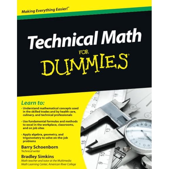Pre-Owned Technical Math For Dummies Paperback