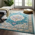 thumbnail image 7 of Success Anisah Distressed Floral Persian Medallion 5x8 Area Rug Blue Ivory Yellow Orange, 7 of 7