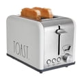 thumbnail image 1 of Tostador Rae Dunn Acero Inoxidable Crema Ranura Ancha 2 Rebanadas y 5 Niveles de Dorado, 1 of 7
