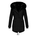 thumbnail image 1 of Fluffy Jacket Women Solid Color Coat Long Sleeve Cardigan Windproof Outer Coat Warm Winter Overcoat Button Down Overcoat, 1 of 6