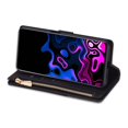 thumbnail image 5 of Compatible with Samsung Galaxy A22 5G Wallet Case,[Kickstand] [Wrist Strap] [Card Holder Slots] TPU Interior Protective PU Leather Folio Flip Cover for Samsung Galaxy A22 5G,Black, 5 of 7
