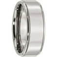 thumbnail image 4 of Stainless Steel Ridged Edge 8mm Polished Band, Available in Multiple Sizes, 4 of 9