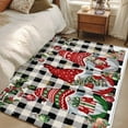 thumbnail image 4 of Area Rugs for Living Room Bedroom, Plaid Gnomes Christmas 4'x6' Rug Washable Carpet Runner Indoor Outdoor, Xmas Ball Gifts Snowflake Non Slip Accent Floor Mats Rug for Kitchen, Office, 4 of 8