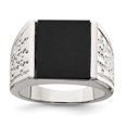 thumbnail image 1 of 925 Sterling Silver Mens Onyx Ring Gemstone Man   For Dad Mens  For Him, 1 of 6