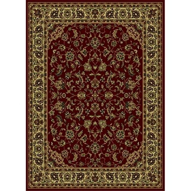 Radici 953-1316-BURGUNDY Castello Rectangular Burgundy Traditional Italy Area Rug- 5 ft. 3 in. W x 5 ft. 3 in. H