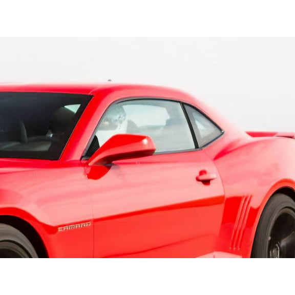 Rvinyl Pillar Post Window Trim Compatible with Chevrolet Camaro 2010-2015 - Carbon Fiber 3D (Black)