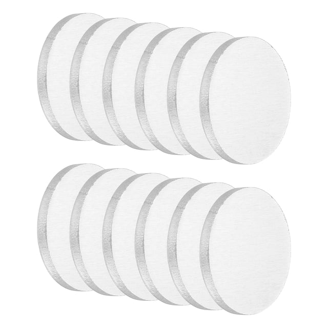Uxcell 24Pcs Disco de Aluminio, 1"(20mm) Diámetro 0.08"(2mm) Grosor Hojas de Aluminio Redondas Placas de Aluminio 1060 para Estampado de Metal