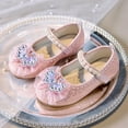 thumbnail image 2 of Ccpelsie Little/Big Girls Cute and Sweet Dress Shoes Mary Jane Princess Glitter Party Flats for Toddler Kids(Pink,10), 2 of 9