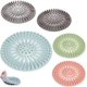 thumbnail image 1 of Paquete de 5 cubiertas de drenaje de ducha de silicona duraderas, fáciles de instalar y limpiar para baño, bañera y cocina, 1 of 5