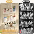 thumbnail image 3 of Adjustable Over The Door Organizer - Hair Dryer Holder, Hanging Door Organizer with 8 Pockets 3 Metal Baskets 6 Hook, Behind Door Organizers and Storage for Bathroom Closet Cabinet Bedroom, 3 of 18