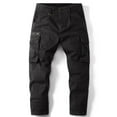 thumbnail image 4 of Htigea Mens Cargo Pants Drawstring Comfort Fit Pants Stretch Elastic Waist Hiking Pants Outdoor Casual Pants with Pockets M-6XL, 4 of 8