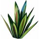thumbnail image 1 of Planta de agave resistente a la intemperie para exteriores, diseño de acero resistente con revestimiento de luz azul para adornos de césped de patio, 1 of 5