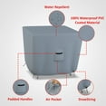 thumbnail image 3 of Square Patio Table Cover 18 Oz Waterproof - 100% Weather Resistant Outdoor Square Table Cover with Air Pocket and Drawstrap for Snug Fit (Grey, 29" H x 53" W x 53" D), 3 of 7