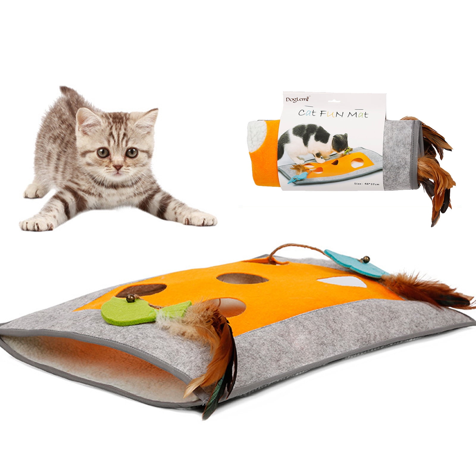 cat activity play mat