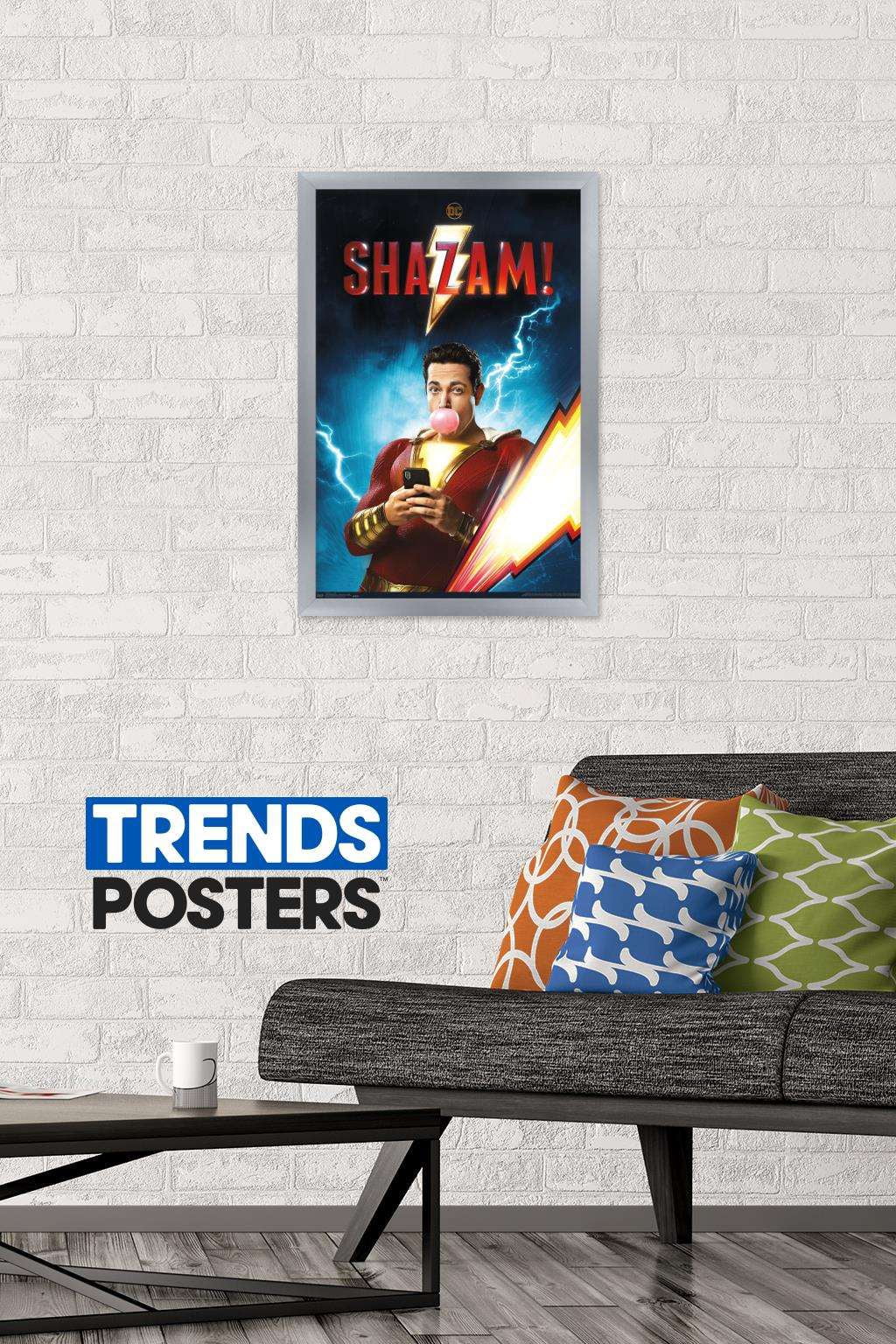 DC Comics Movie - Shazam - Chill Wall Poster, 14.725" x 22.375", Framed