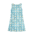 thumbnail image 4 of LTTVQM Girls Dresses Easter 2026 Egg Bunny Print Happy Sleeveless Sundresses Comfortable Crewneck Midi Dresses Fashion Church Dresses Light Blue 11-12 Years, 4 of 5