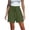Army Green, variant on Womens High Waisted Ruffle Trim Drawstring Shorts - Lightweight Quick Dry A-Line Summer Shorts with Pockets (Army Green),Size M