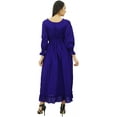 thumbnail image 4 of Bimba Women's Cotton Smocked Waist Long Casual Maxi Dress, 4 of 6