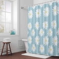 thumbnail image 5 of Blue Daisy Fabric Shower Curtain Spring Floral Washable Shower Curtains for Bathroom, Waterproof Bath Curtain with Hooks Home Decor 72x84in, 5 of 8