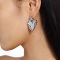 thumbnail image 3 of Fashion round zirconium mirror love stud earrings Simple stud earrings temperament earrings earrings, 3 of 5