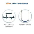 thumbnail image 2 of Gym 1 Deluxe Doorway Swing Set – All-in-One Indoor Gym and Playground for Kids and Adults – Two Attachments for Fun and Fitness Indoors: Pull-Up Bar and Plastic Swing – Color: Blue, 2 of 6