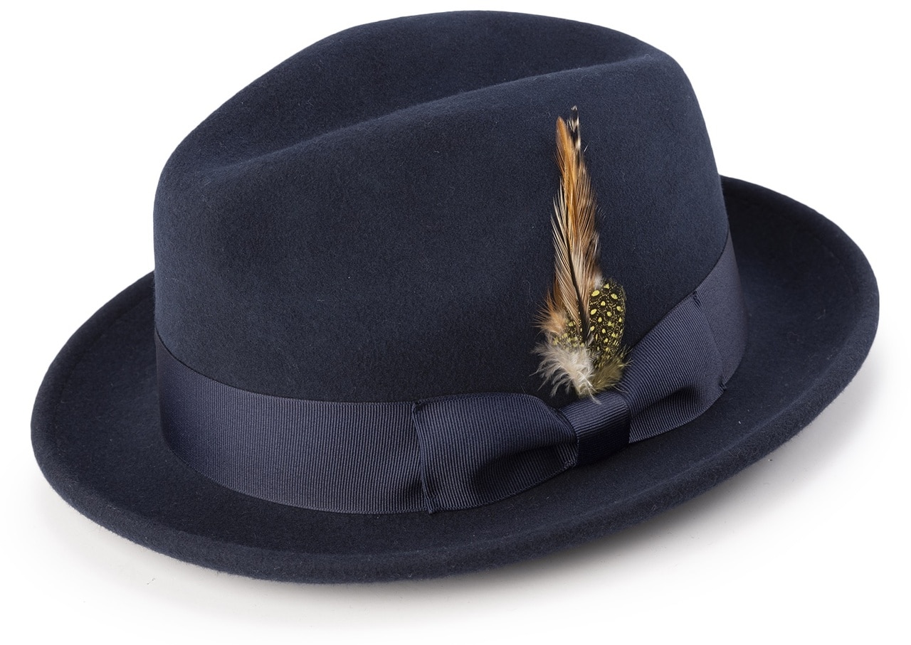 Montique Men's Navy Snap Brim Crushable 