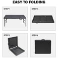 thumbnail image 2 of 4 - Ft Outdoor Folding Plastic Rectangle Table with Metal Frame and Handle, 300 - Lbs Capacity, Lightweight, Foldable, Waterproof, and Easy - to - Clean, Perfect for Picnics, Parties, and RVs (Black), 2 of 6