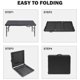 thumbnail image 3 of Qinaqin 4 Ft Outdoor Folding Plástico Rectángulo Mesa con Metálico Frame y cm de Alturaandle 300 Lbs Capacity Ligero Plegable Anchoaterproof Easy to Clean Perfect para Picnics Parties RVs (Black), 3 of 6