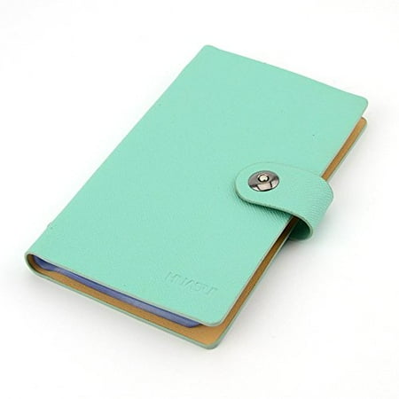 Leather Business Card Book Name Card Holder for 240 Cards (Blue) by