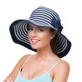 thumbnail image 2 of Solaris Women Sun Straw Hat ,Summer Ladies Foldable Bowknot Straw Hat with Wide Brim ,for Beach Travel Gardening, 2 of 7