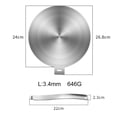 thumbnail image 2 of 1pcs 13/20/24/28cm Stainless Steel Heat Diffuser Plate For Induction Cooktop Replacement Kitchen Baking Tray Supplies, 2 of 8