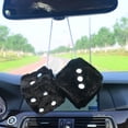 thumbnail image 1 of 2 uds dados colgantes para coche colgante de coche de felpa con puntos y colgante con ventosa para refrigerador de cristal de coche, 1 of 5