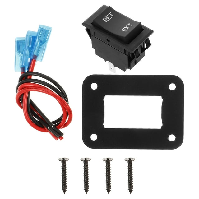 KAKOWELY Momentary Rocker Switch for Rv 4-pin Reversing Polarity Switch Reverse Rocker Switch Rv Jack Switch Power Stabilizer Switch for Rv 20A 12V,1.97X"X1.77"X0.79"