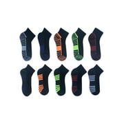Athletic Works Boys Cushioned Ankle Socks, 10-Pack S (4-8.5) - L (3-9)
