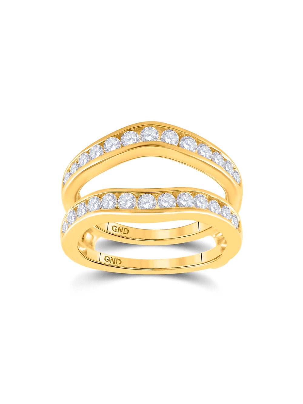 YourJewelryStore 14kt Yellow Gold Womens Round Diamond Wedding Wrap