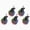 RGB, variant on Desky Office Chair Caster Wheels - Black