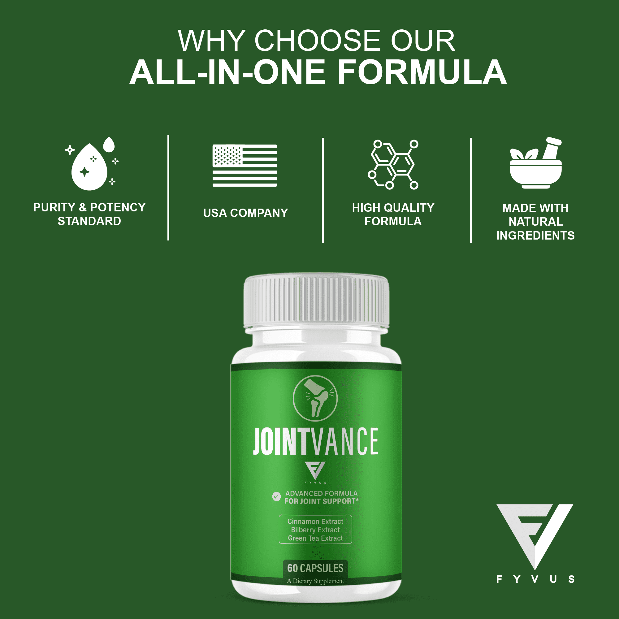 (3 Pack) Joint Vance Capsules, JointVance Advanced Joint Health (180 Capsules)