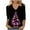 Black#01, variant on Joau Women's Ugly Christmas Shirts Glitter Christmas Tree Print 3/4 Length Sleeve V Neck Tunic Tops Holiday Xmas Shirts Graphic Tees Blouse