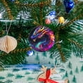 thumbnail image 5 of Funny Christmas Ornament,Gorgeous Cosmic - Hued Dragon,Xmas Round Ceramic Pendant, 5 of 6
