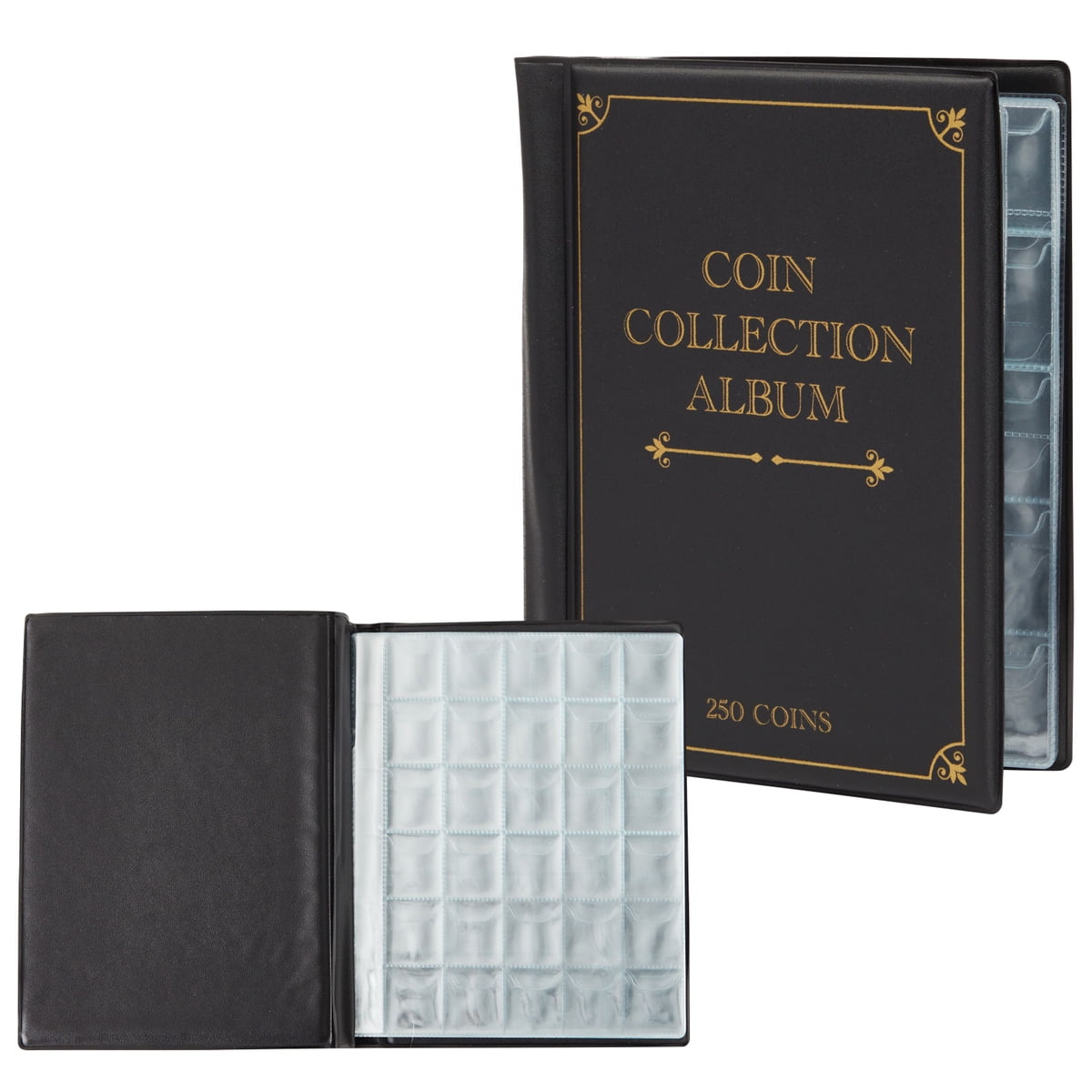 Coin Collector Organizer Album Giant 4 Ring Binder plus Slipcase Royal Blue 