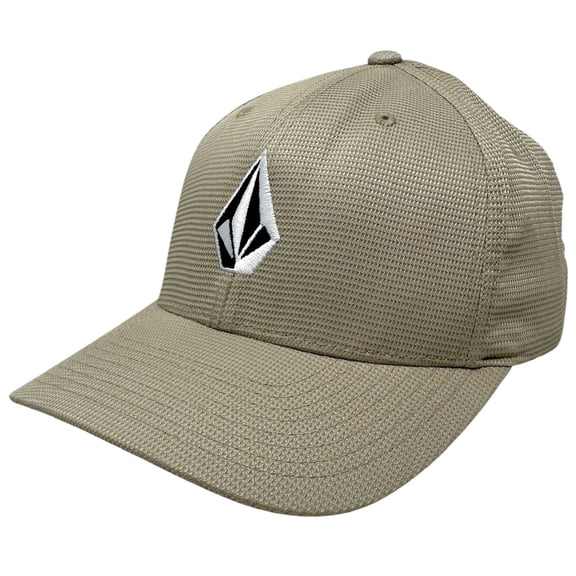 Volcom Men's Full Stone Plaid Check Flex Fit Hat Cap - Brown/Blue (Large/X-Large)