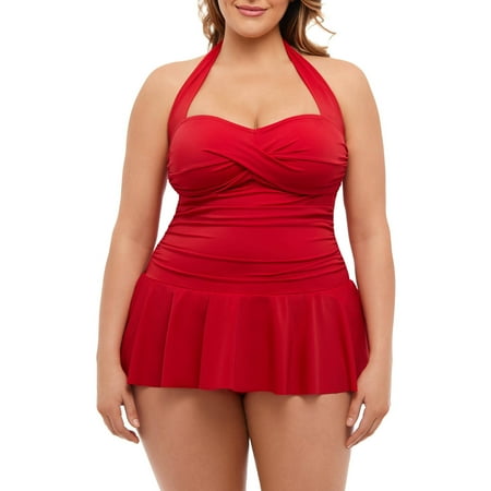 Suddenly Slim By Catalina Women's Plus-Size Retro Flirty Slimming Tap ...