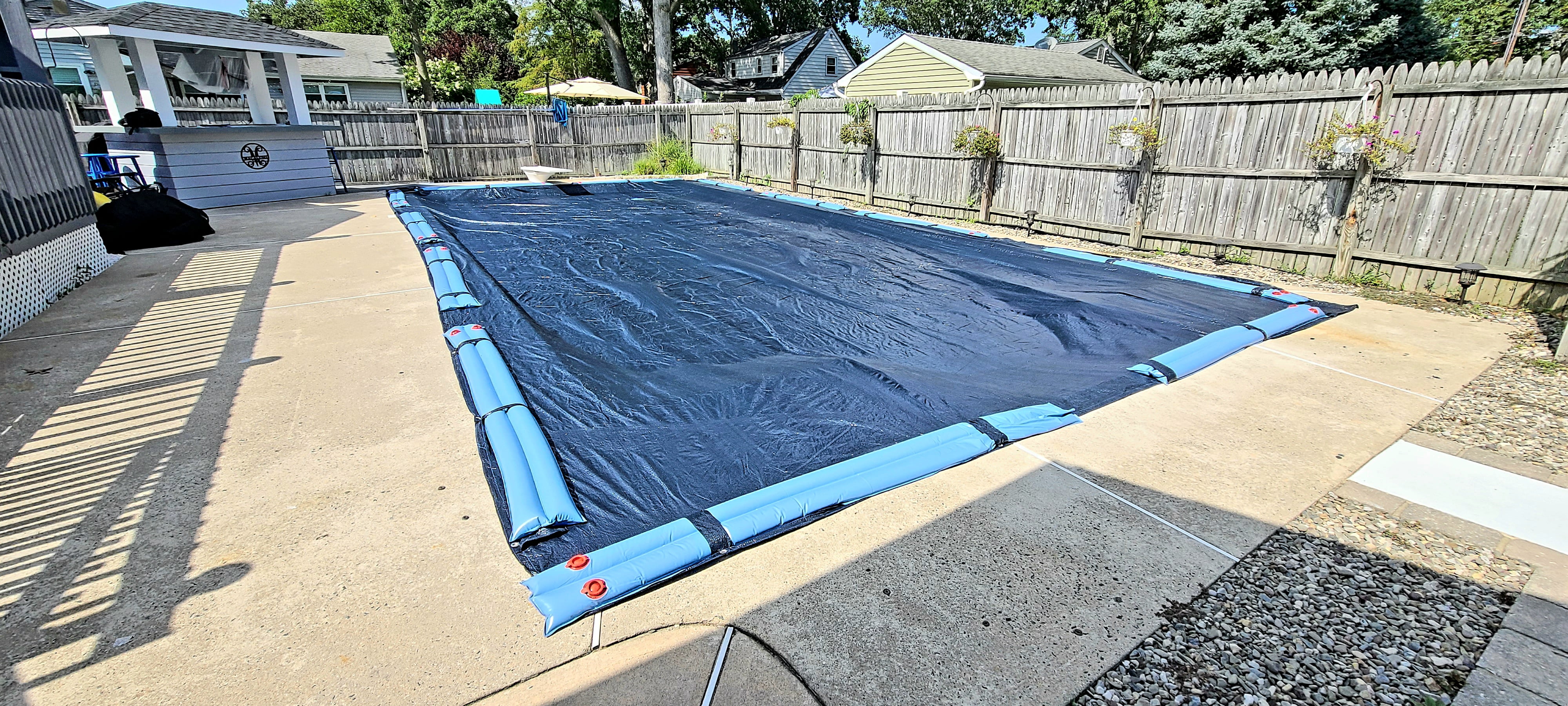 Winter Block inground Pool Laminated Polyethylene Winter Cover, Rectangular,18 x 36 ft