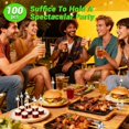 thumbnail image 5 of 100-Piece Silver Disco Ball Cocktail Picks Set, 4.7-Inch Decorative Appetizer Skewers and Toothpicks for Party Supplies, Themed Drink and Food Picks for Entertaining, 5 of 7