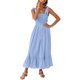 thumbnail image 3 of SAYOO - Vestido midi de verano para mujer, informal, con tirantes finos, sin mangas, de talle alto, fluido, línea A, largo SAYOO Estilo de ocio, 3 of 6