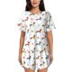thumbnail image 1 of Balery winter Snowflake Dachshund Conjunto de Pijama para Mujer con Estampado, Dos Piezas de Manga Corta y Shorts, Ropa de Dormir Suave con Cuello Redondo y Bolsillos-Medium, 1 of 1