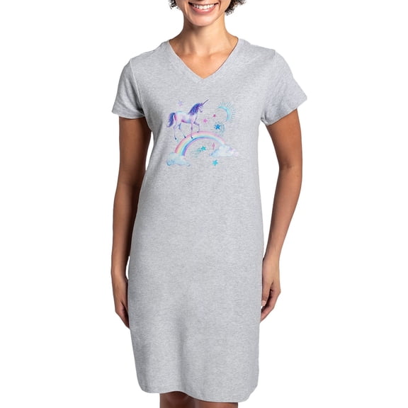 CafePress - Watercolor Unicorn And Rainbow - Women's Nightshirt